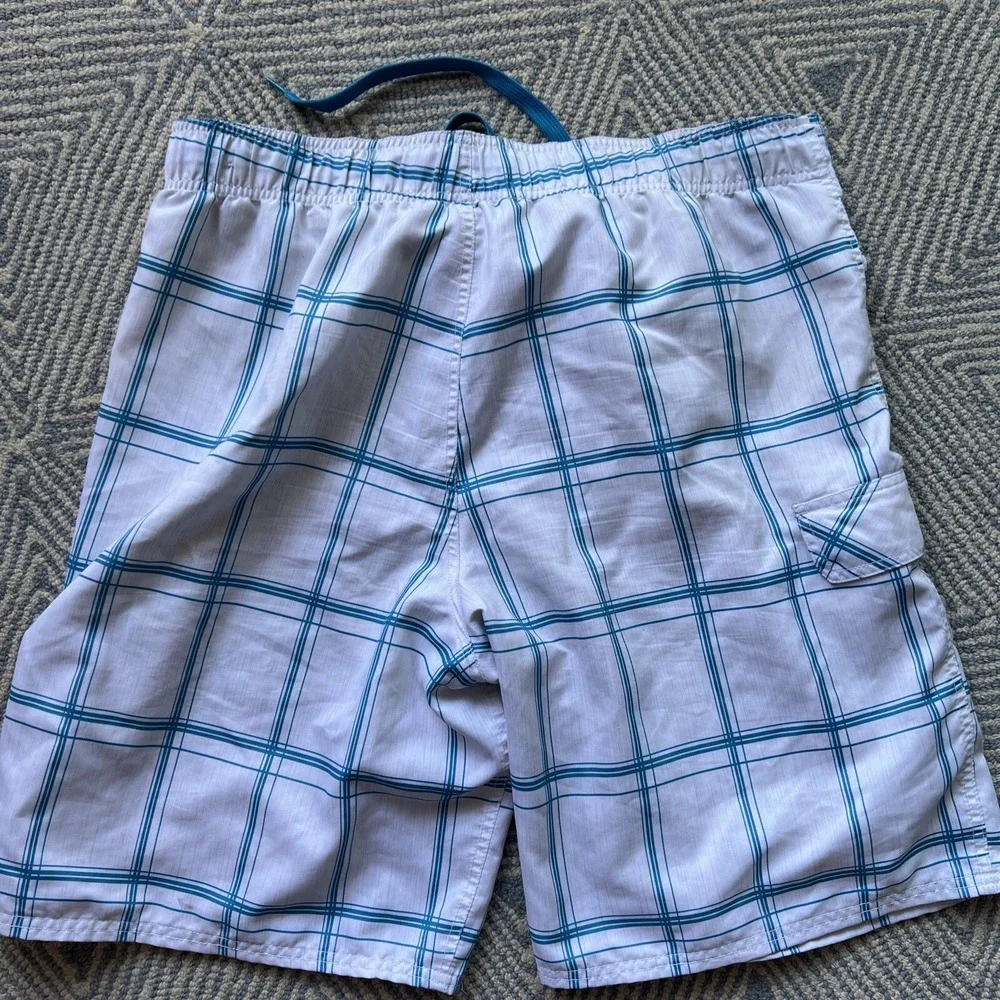 OP Board/Swim Short - XL -‎ White/Blue-Green